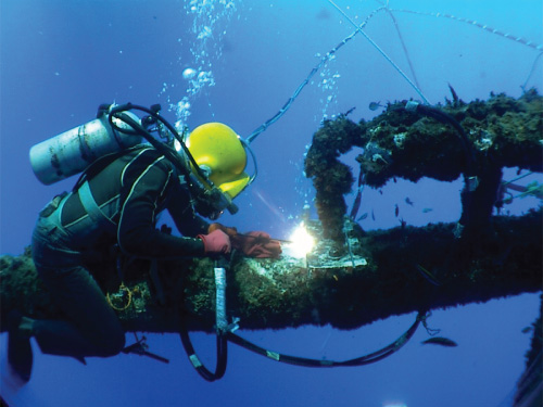 Underwater Burning / Welding, Anode Installation & Removal